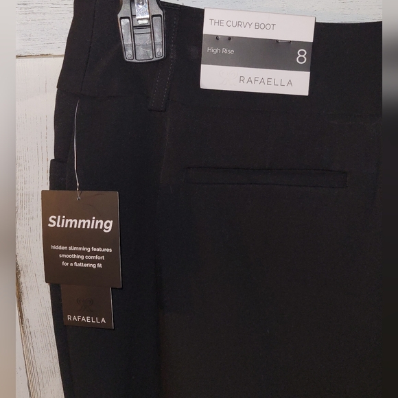 Rafaella Curvy Boot High Rise Black Pants - Picture 7 of 8